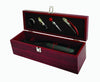 Cherry Wood Wine Bottle Accessory Gift Set