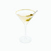 Gold Rimmed Crystal Martini Glasses