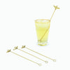 Brass Bee Stir Sticks