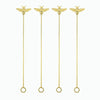 Brass Bee Stir Sticks