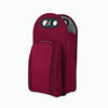 2-Bottle Wine Tote in Burgundy & Grey