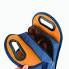 2-Bottle Wine Tote in Navy & Orange