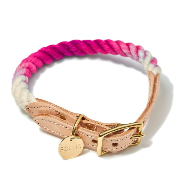 Ombre Cotton Rope Dog Collar