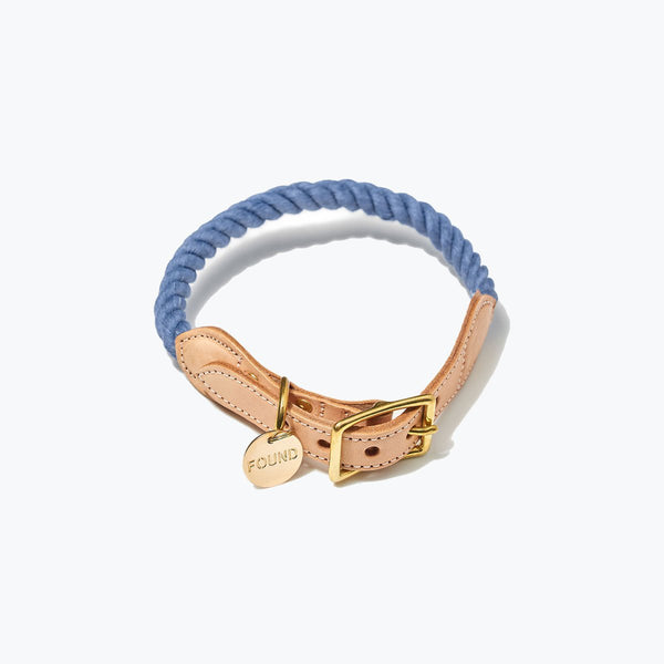 Rope & Leather Dog Collar