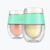 Wine FREEZE Cooling Cups in Mint (set of 2)